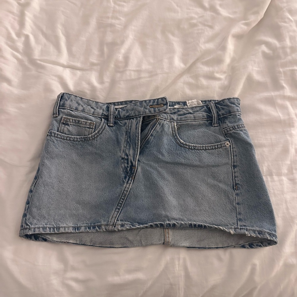 Zara Light Blue Denim Mini Skirt